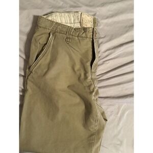 BKE Buckle Pants 32 Beige Khaki Chino Tapered Zip Front Actual 32x30